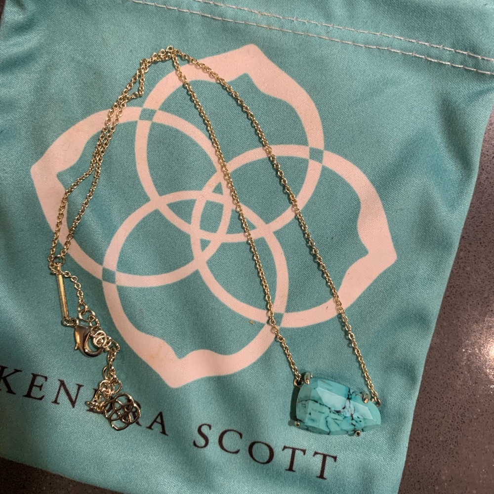 KS Isla Gold Necklace in Variegated Turquoise